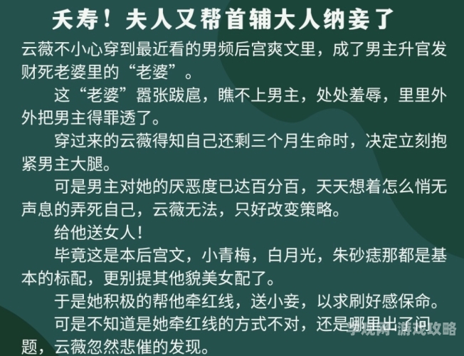 故事梗概首辅娇妻有空间又叫什么名字